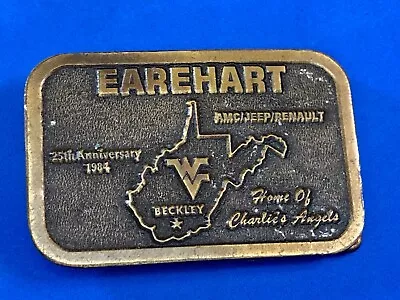 EAREHART Auto Dealer Belt Buckle  Beckley West Virgina Home Of Charles Angles • $10.50