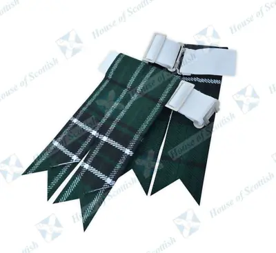 Scottish Kilt Hose Flashes Maclean Hunting Tartan | Tartan Flashers | Garter • £6.99