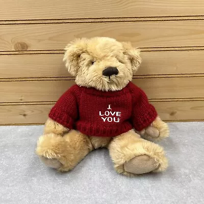 FANNIE MAY I Love You Bear 7  Plush Toy Stuffed Animal With Red Knit Sweater • $9.17