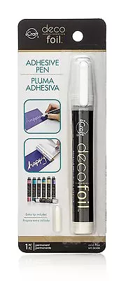 ICraft Deco Foil Adhesive Pen Permanent Glue To Easily Apply Foils To Paper • £6.95