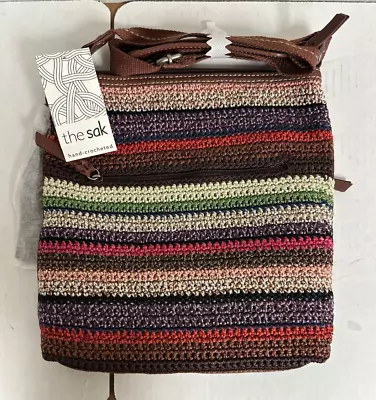 The Sak Lucia Crochet Striped Crossbody Shoulder Bag NWT • $20