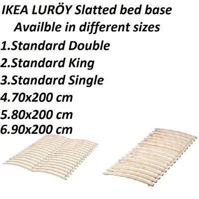 Ikea LUROY Slatted Bed BaseSingleDoubleKing & European Size Bed Slatted Base • £47.87