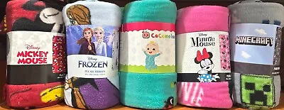 Plush Throw Cobija 45  X 60  Fleece Blanket Mickey Minnie CocoMelon Frozen Minec • $15.33