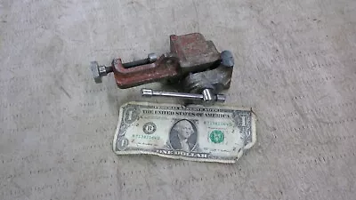 Vintage Mini Small Jeweler Hobby Clamp On Table Bench Vise Anvil Tool 1 1/2  Jaw • $19.99