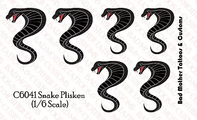 $9 • Buy Snake Plissken Tattoo Waterslide Decal For 1/6 Scale Action Figures