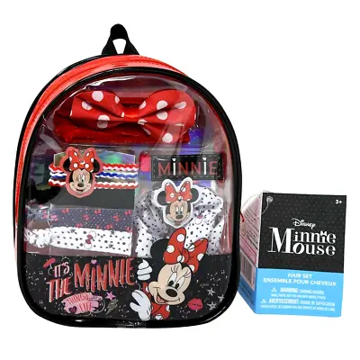Disney Minnie Mouse Hair Set Small Backpack Holding Head Band Braided Hair Ties • $12.25