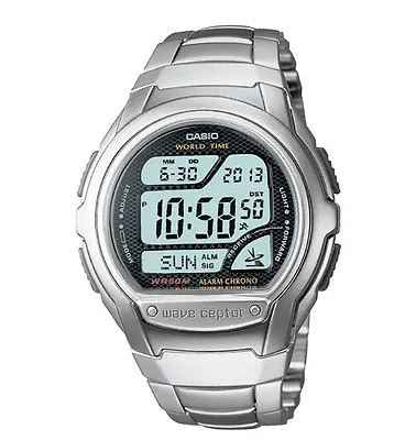Casio WV58DA-1AV Waveceptor Watch Metal Band Chronograph Alarm World Time • $38.50