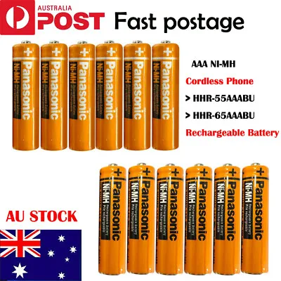 Panasonic AAA NI-MH Rechargeable Battery 550mAh 630mAh 1.2V For Cordless Phones • $29.99