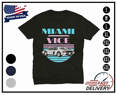 Miami Vice Police Car Don Johnson T-shirt Made In Usa • $22