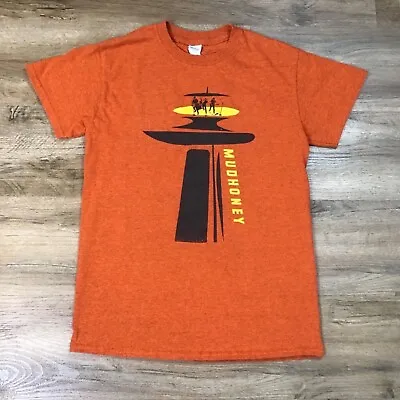 Mudhoney Men’s Size S T-Shirt Graphic On Top Seattle Space Needle Band Orange • $38.95