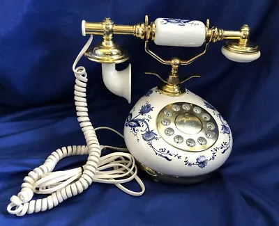 Hentak Limited Telephone Blue Danube Blue Onion Land Line Phone Rare Vintage • $85