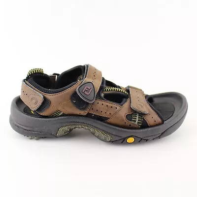 Footjoy Cooljoys 45607 Mens Size 8M Brown Golf Sandals Shoes • $24.95