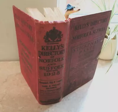 KELLYS  DIRECTORY NORFOLK & SUFFOLK - POST WWI 2 FOLDED MAPS Traders 1925 • £49.99