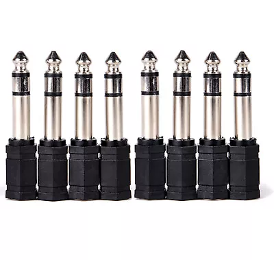 £5.32 • Buy New 6.35mm/1/4  Stereo Male To 3.5mm/1/8  Female Plug Headphone Jack Socket