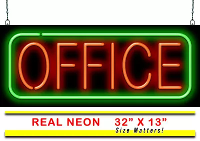 Office Neon Sign | Jantec | 32  X 13  | Motel Doctors Hotel Dentist Realtor • $409