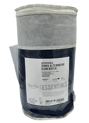 Martha Stewart Reversible Down Alternative Comforter Full/Queen Navy Blue/Blue • $22.35