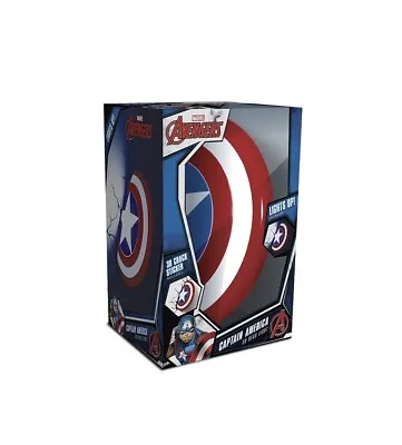 Marvel AVENGERS CAPTAIN AMERICA SHIELD 3D FX LIGHT Wall DECO Light + Sticker • £22.49