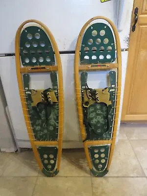  Wooden Snowshoes Size   35`` Long By  10`` Wide  Nice   (3689 • $59.99