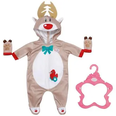 Baby Born Christmas Reindeer Jumpsuit Outfit 43cm • £10.49