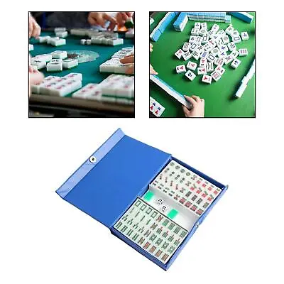 Portable Chinese Mini Mahjong Set Tiles Game With Storage Box For Party • £13.04
