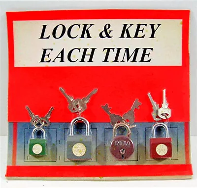 Locks & Keys Each Time Padlocks Old Gumball Vending Machine Display Card #261 • $33.99