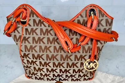 Michael Kors Burnt Orange Leather Link Handbag SUPER CONDITION  • $60