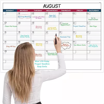 Dry Erase Calendar For Wall - 1 Month Wall Calendar 28  X 40  Wall Calendar Dr • $12.62