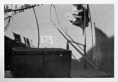 1945 USS Navy USS Lewis Hancock DD-675 Sailor's Photo #1 Of Ship At Dock Closeup • $3.99
