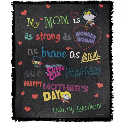 Justice League Blanket 50 X60  DCMother's Day Kawaii Woven Cotton Blend Throw • $47.99