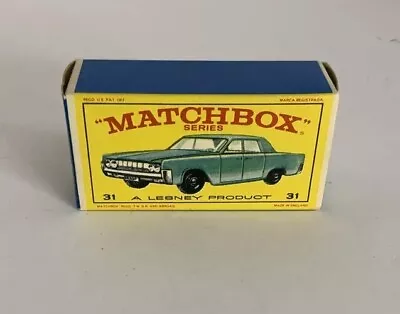 Vintage Original Lesney MatchBox Series #31 Lincoln Continental Box Only • $9.99
