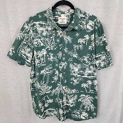 MAMBO SMART ARTS Size M Tropical Green PRINT SHORT SLEEVED SHIRT 22  Bust  • $34.95