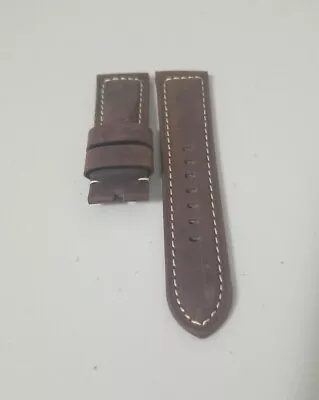 $108 • Buy Panerai Watch 24mm Brown Assolutamente Leather OEM Suede Strap For Tang Buckle