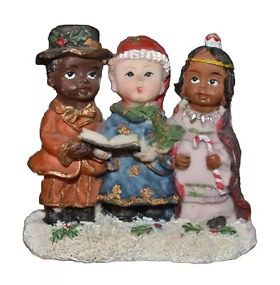 Christmas Caroling Singing Multiracial Children Figurine 3 X3.5  K's Collection • $14.99