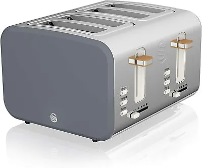 Swan ST14620GRYN 4 Slice Nordic Toaster 1500W Slate Grey • £46.99