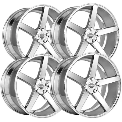 $1283.96 • Buy (Set Of 4) Strada S35 Perfetto 20x8.5 5x112 +40mm Chrome Wheels Rims 20  Inch