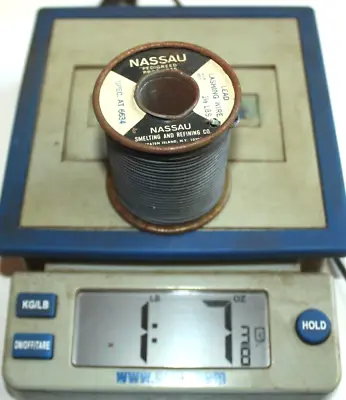 C) Nassau Smelting And Refining Co Lead Lashing Wire SPEC. AT 6634 Partial Spool • $50