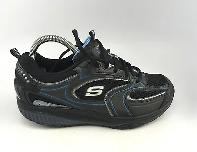 Skechers Women's Shape Ups XF Accelerators Fashion Sneaker Black Blue Sz 8 US • $49.99