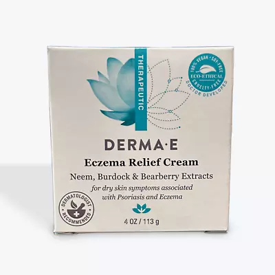 DERMA-E Colloidal Oatmeal ECZEMA RELIEF CREAM 4oz Neem Burdock Bearberry • $8