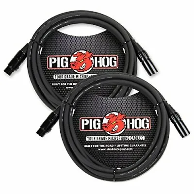 Pig Hog PHM10 8mm Tour Grade Mic Cable XLR 10ft - 2-pack • $24.95