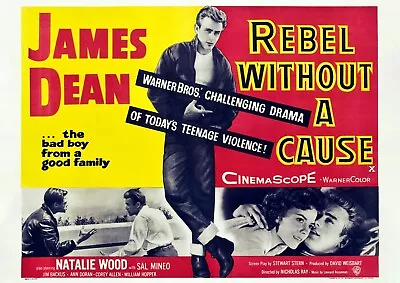 Rebel Without A Cause 1955 Movie POSTER PRINT A5A2 Cult James Dean Film Wall Art • £7.43