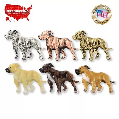 $39.99 • Buy Pewter Pit Bull Dog Lapel Pin Or Pit Bull Fridge Magnet, D438F, Made In USA