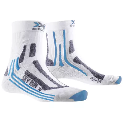 X-Socks Socks Sky Run Two White/turquoise Size 35/36 • £4.74