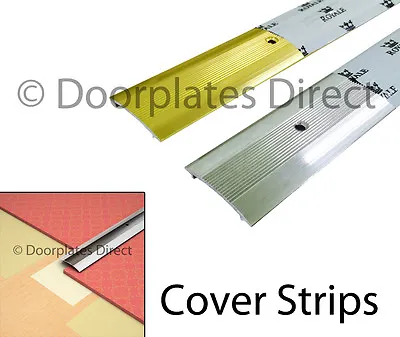 £3.84 • Buy Carpet Cover Strip - Door Bar Trim - Silver Or Brass - Threshold Metal