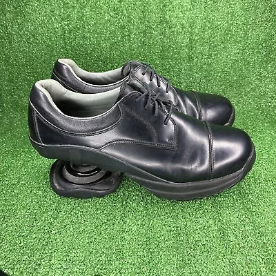 Z-Coil MENS Black Leather Oxford Spring Orthotic Comfort Shoes Size 10 • $79.95