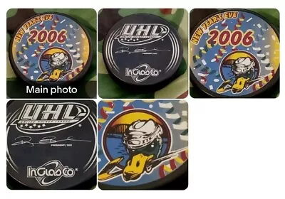 2006 New Year's Eve Quad City Mallards Uhl Official Hockey Puck Inglasco 🇸🇰 • $35