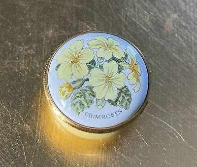 $135 • Buy Crummles Hand Painted English Enamels Primrose Flower Trinket Box