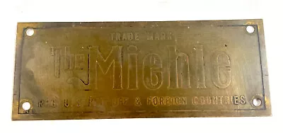 Antique - The Miehle Printing Press - Brass Plaque Badge Plate - Large 9”x3.5  • $125