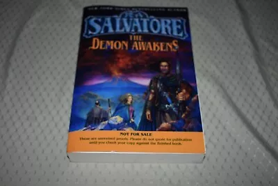 The Demon Awakens By R.A. Salvatore (ARC Uncorrected Proof Galley Signed) • $59.99