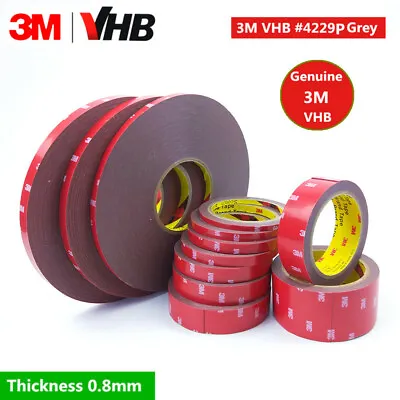  5mm - 50mm 3M VHB #4229P GENUINE  DOUBLE SIDED STICKY TAPE ROLL SELF ADHESIVE   • $250.90