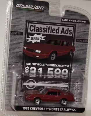 Greenlight 1/64 1985 Chevy Monte Carlo SS G Body Diecast Model Toy Car • $17.99